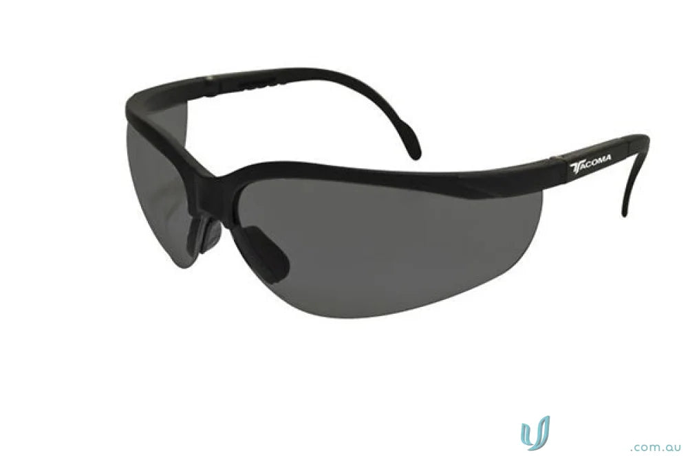 Black safety glasses with smoke lens from 1pk.TACOMA Safety Glasses collection