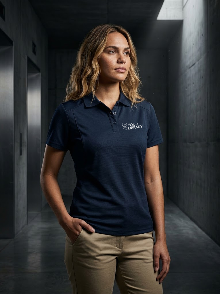 Your Library (EMB) Ladies Bamboo Polo