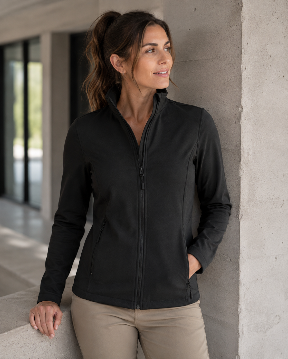 Water Resistant Softshell Ladies Jacket