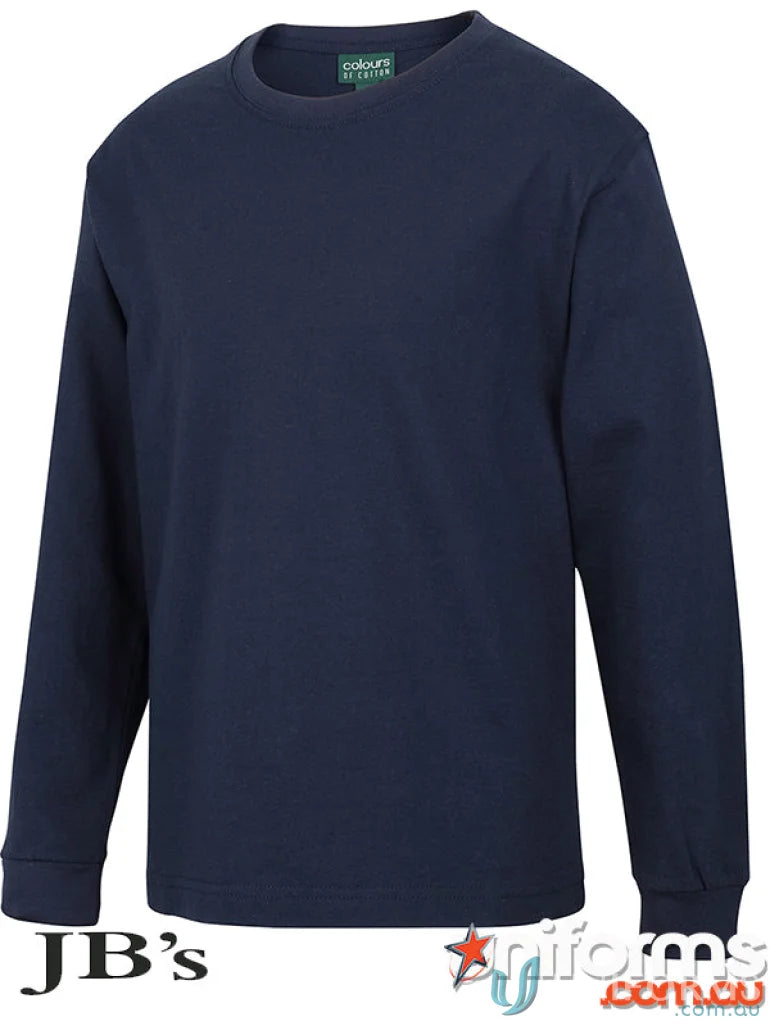190gsm 1LS-1 Adult Long Sleeve Tee in Navy