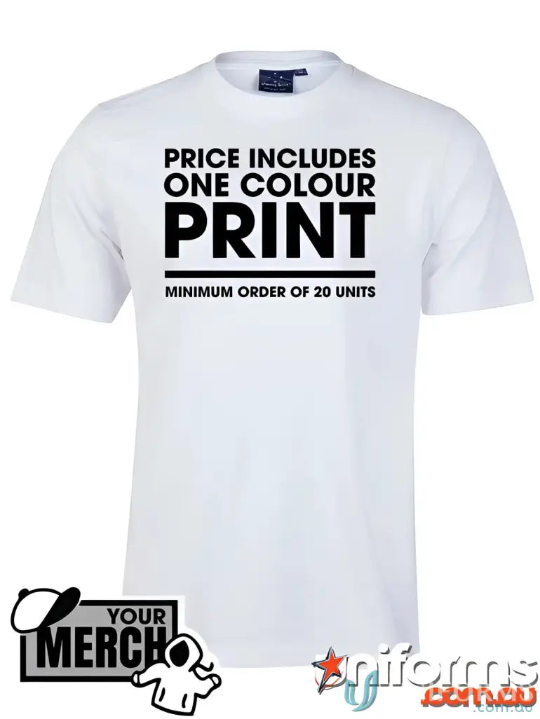Merchandise Bargains Unbeatable Bargain Merchandise Deals TS20-MOQ100 Black Cotton Jersey Tshirt with Logo Merchandise in Black