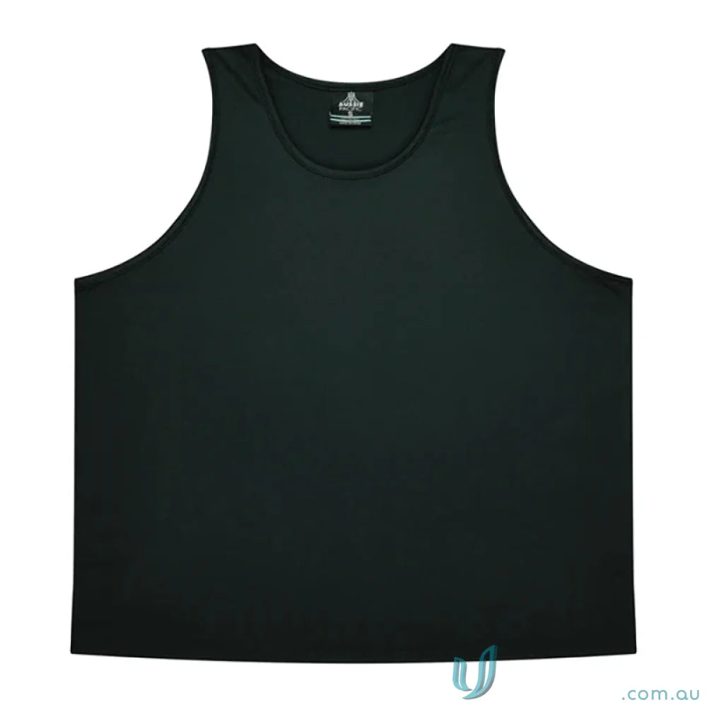 Aussie Pacific 1107 Botany Singlet in Black