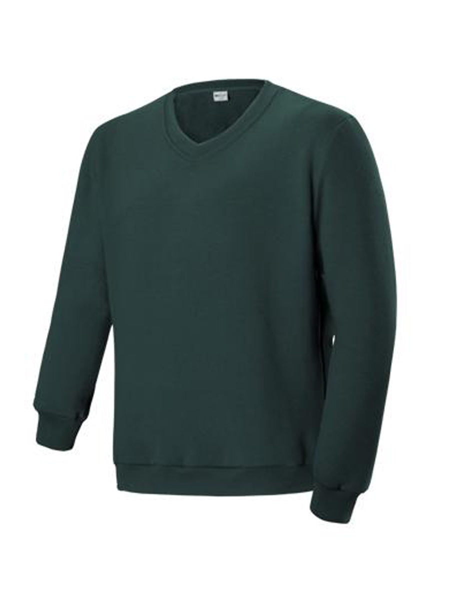 Bocini Unisex Adults V Neck Fleece Jumper CJ1617 - Bottle Green