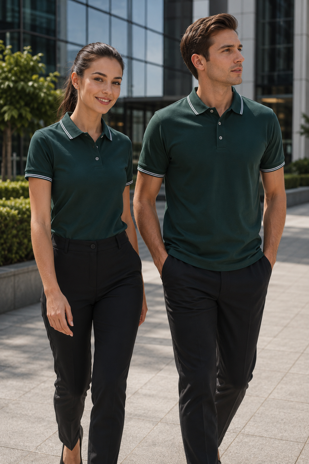 Ladies Bobbin Contrast Polo