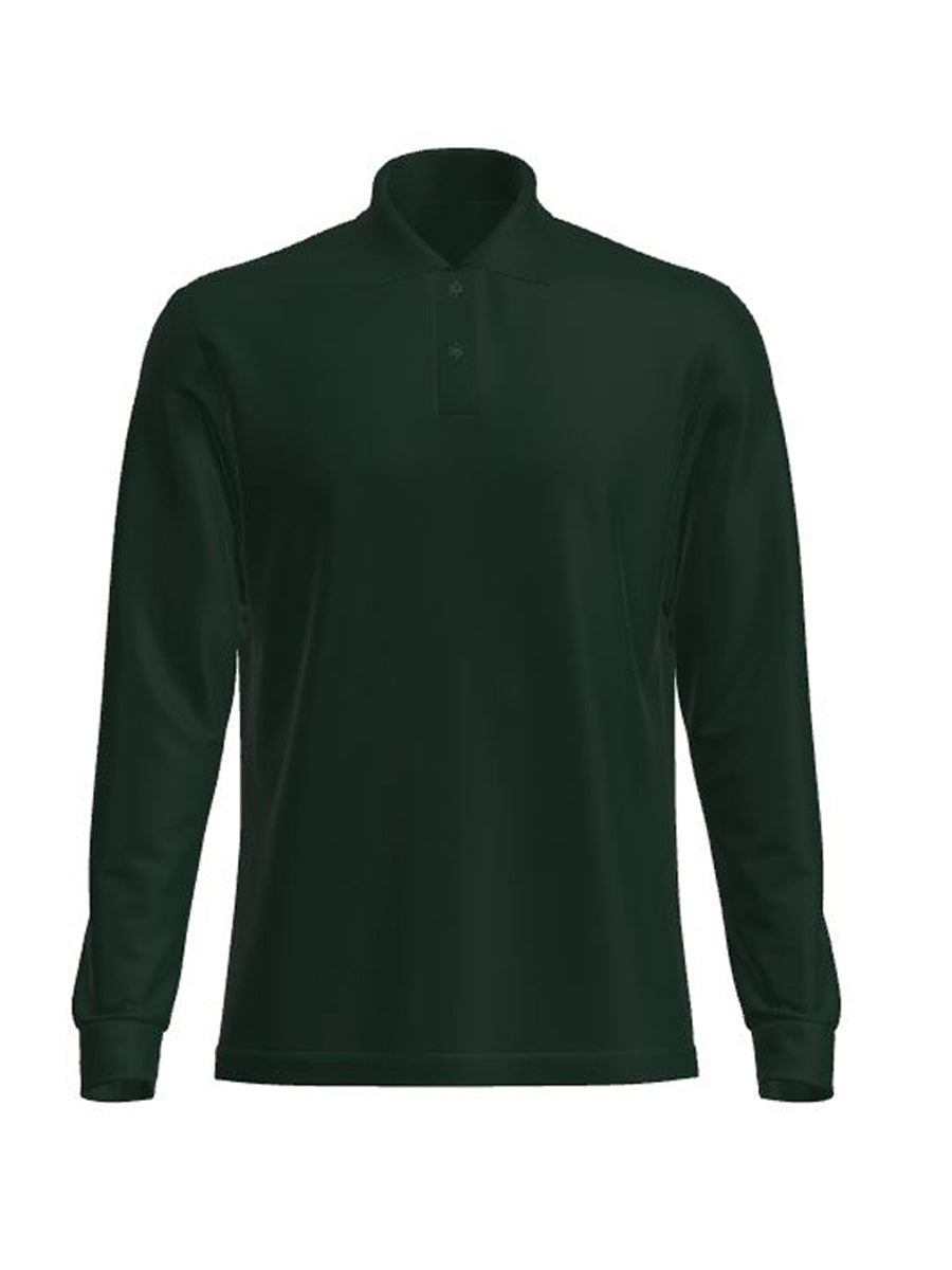 Bocini Long Sleeve Polo CP2104 - Bottle Green