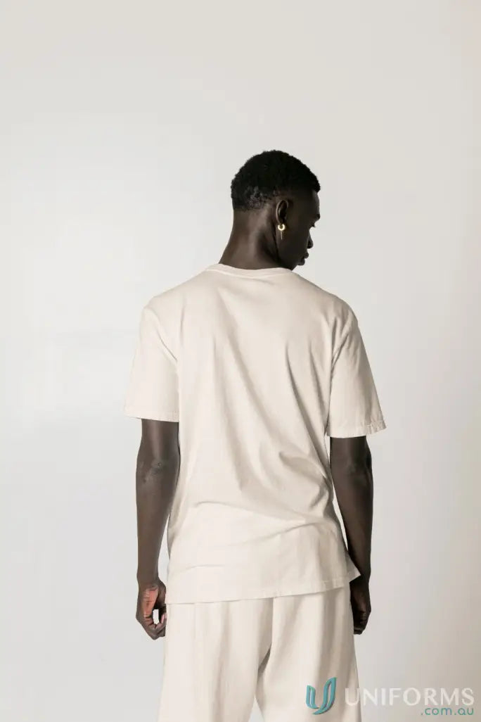 Beige Bobby Tee PFD t-shirt and shorts set with regular fit and nameless CB embroidery