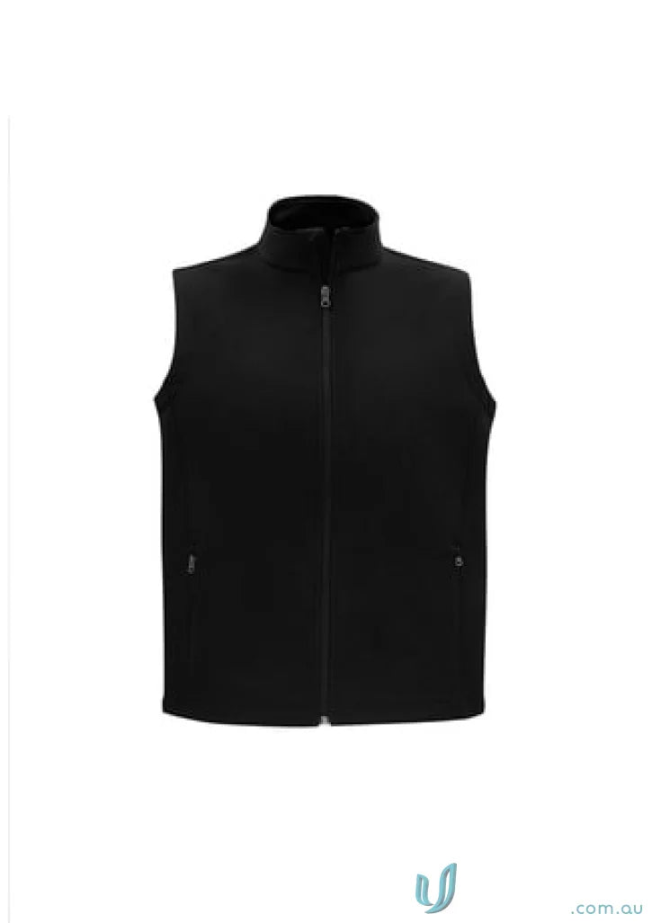 Black zip-up vest from Daws j830m for added warmth, perfect for uniforms