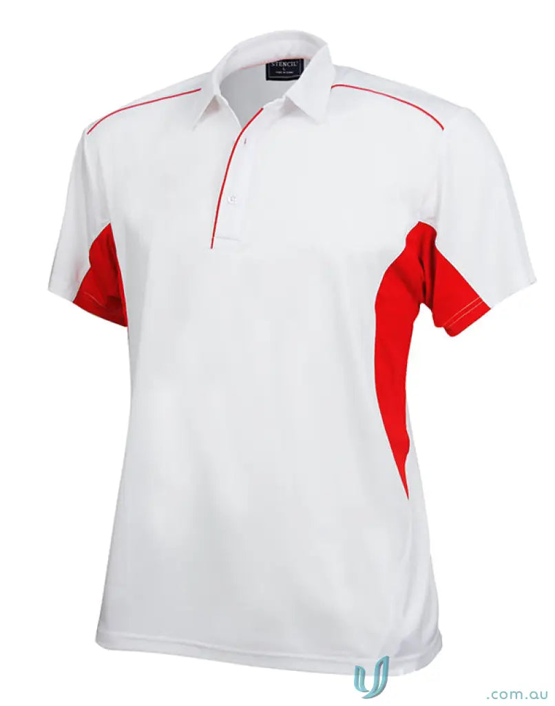 1061-PT 1061 Freshen Polo in White/Red
