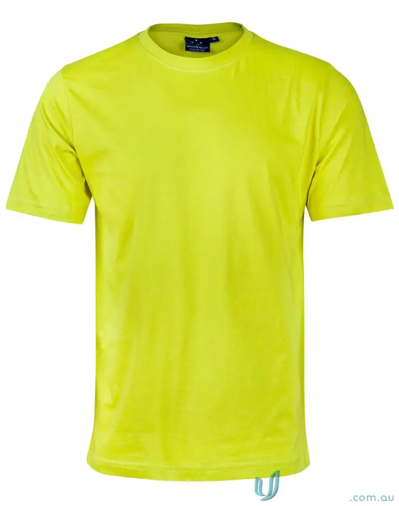 Bright yellow combed cotton kids tee from Full Colour Print Semi Fit Tee for uniforms or workwear