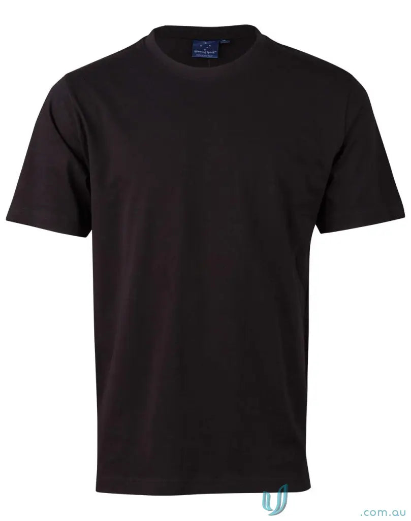 Black short-sleeved combed cotton T-shirt from the Full Colour Print Kids Semi Fit Tee collection