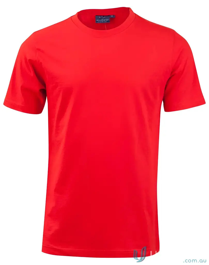 Red short-sleeved T-shirt made of combed cotton from Full Colour Print Ladies Semi Fit Tee for uniforms or workwear