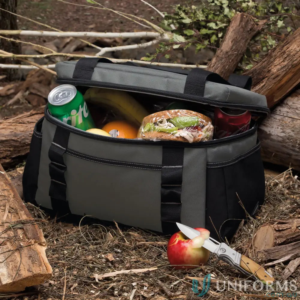 adjustable strap cooler IGHHC HardHat Insulated Cooler Bag with Adjustable Strap – Steel Grey front product image