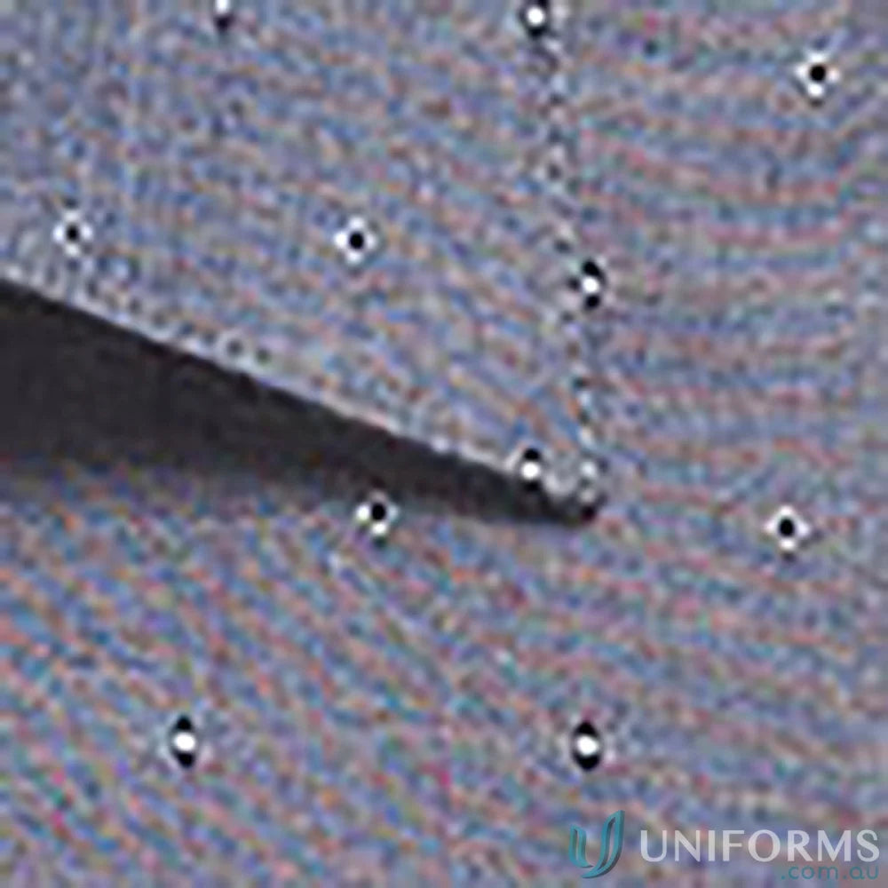 Speckled grey chambray dobby long sleeve shirt with black and white circles for uniforms