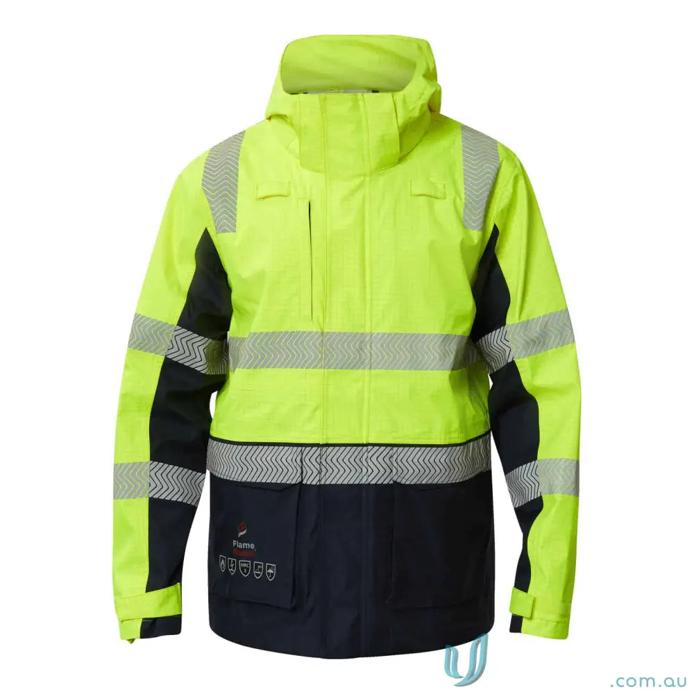 High-visibility HRC2 Inherent Reflective 3-in-1 jacket with reflective stripes for safety