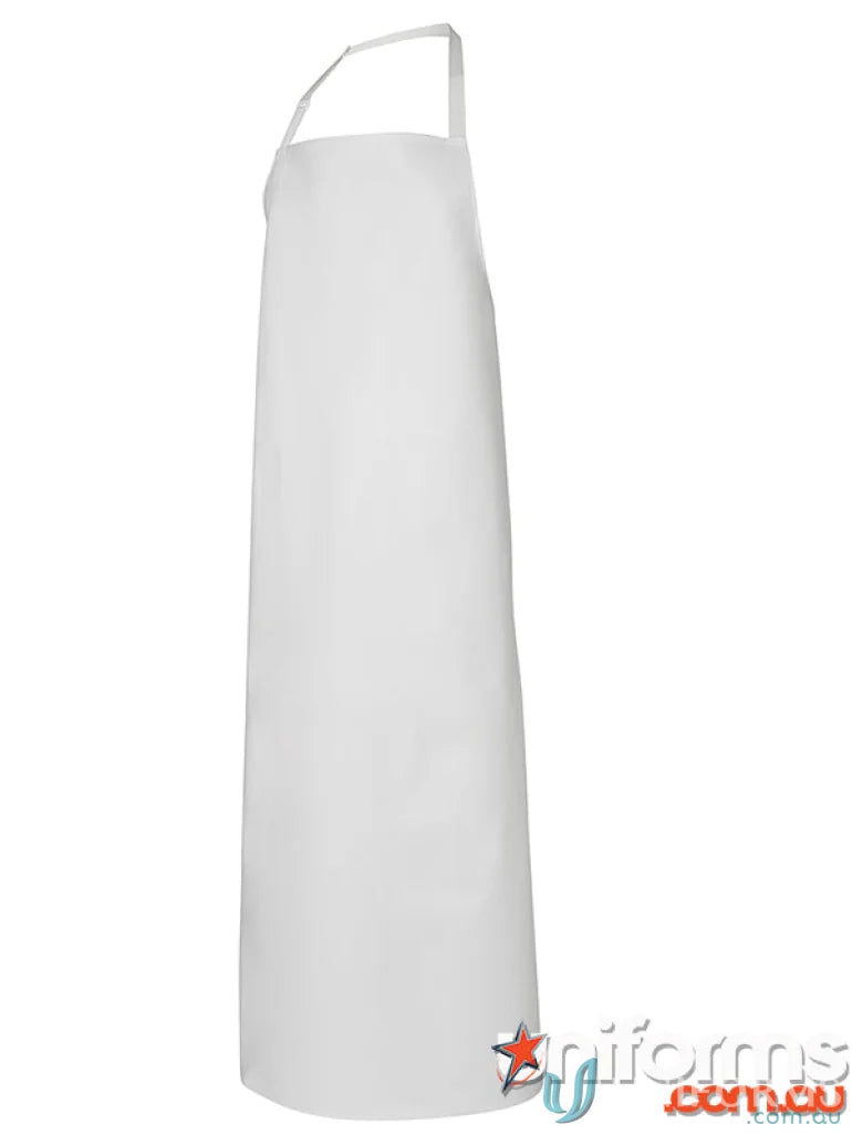 White kitchen apron from JBs 490gsm Vinyl Apron 90cm120cm for work uniforms and workwear
