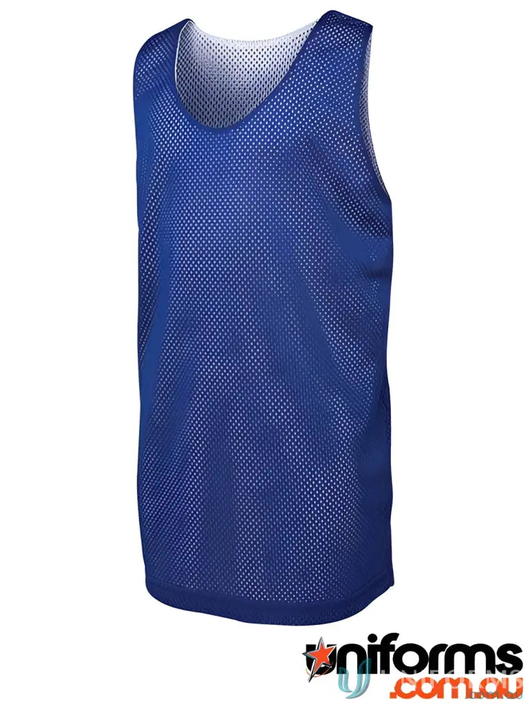 Blue mesh reversible sports vest for JBs Adults Basketball Code 7KBS2 with breathable mesh fabric