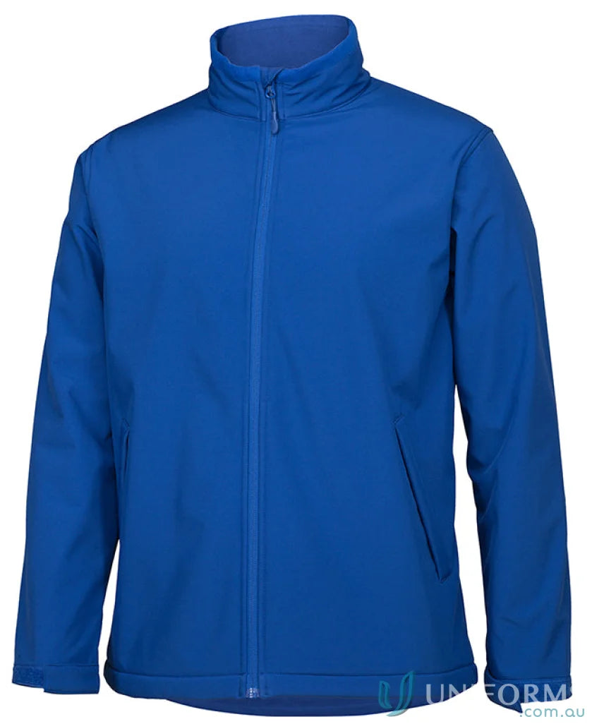 Blue softshell jacket with zip puller from JBs for staying dry and comfy