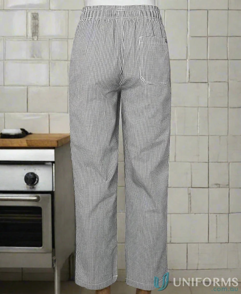 Checkered JBs Chef Elasticated Pant with hidden key loop, comfy chef elasticated pant