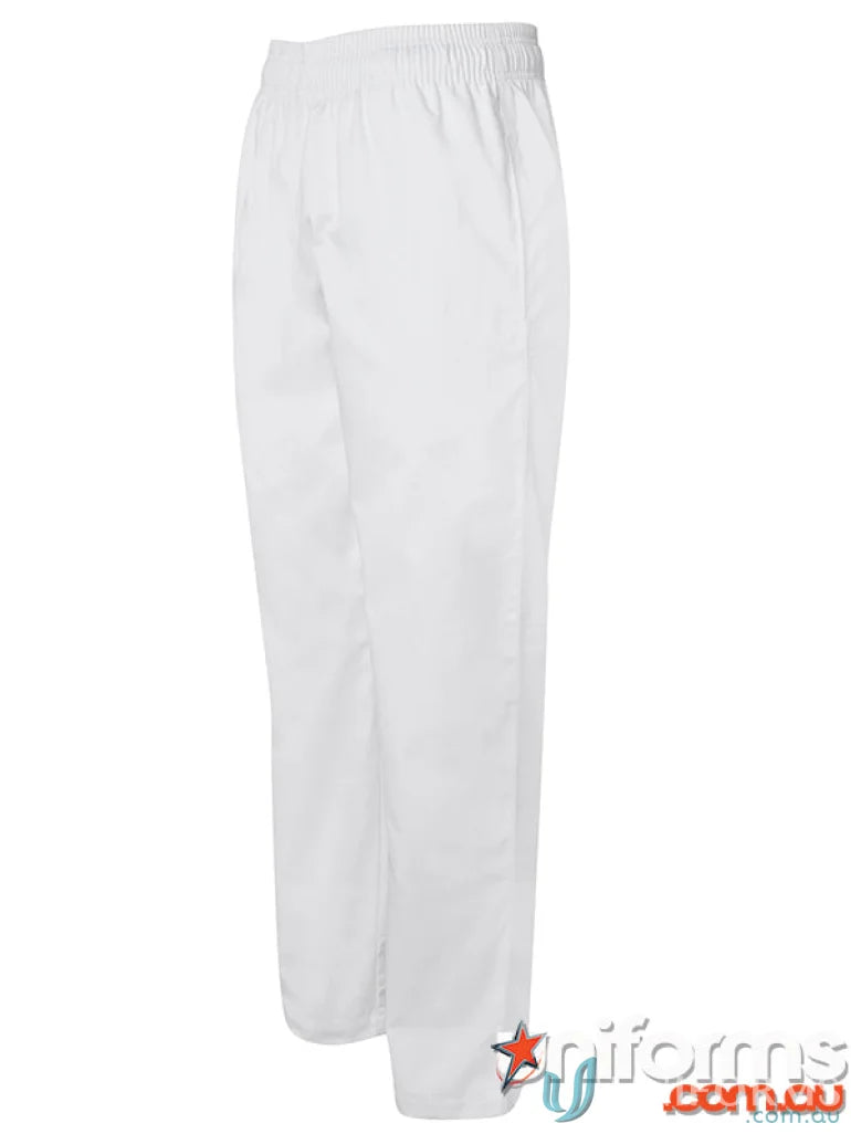 White JBs Chef Elasticated Pant with hidden key loop, perfect chef elasticated pant