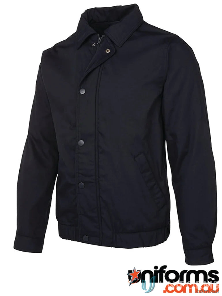 Dark button-up jacket with polar fleece lining and extra-wide wind flaps from JBs Contrast Jacket