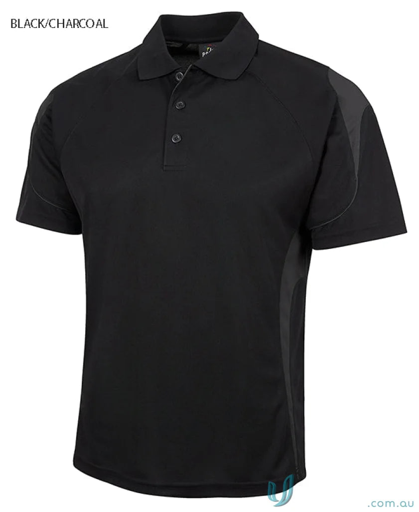 Black short-sleeved polo shirt from JBs Podium for a stay cool urban fit look