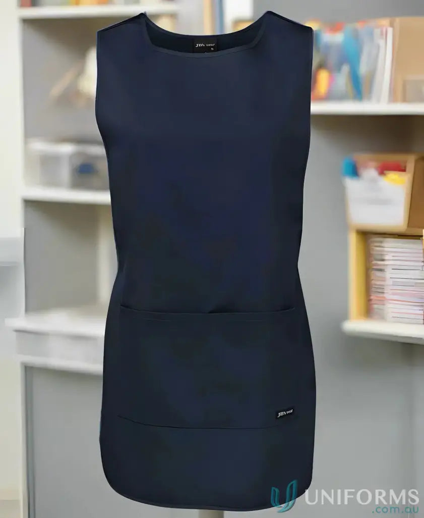 Dark blue JB’s Smock Apron with front pocket in cotton drill blend