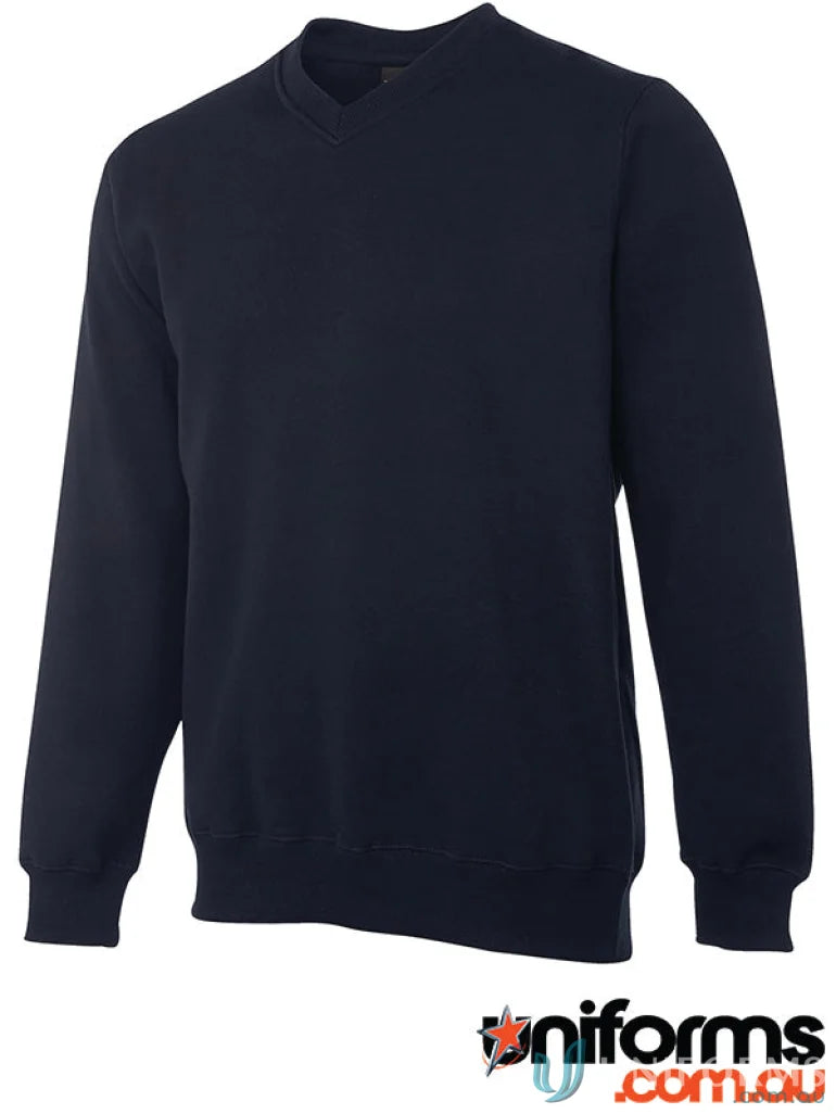 Navy blue JBs V-Neck Fleecy Sweater for all-day comfort and cozy style