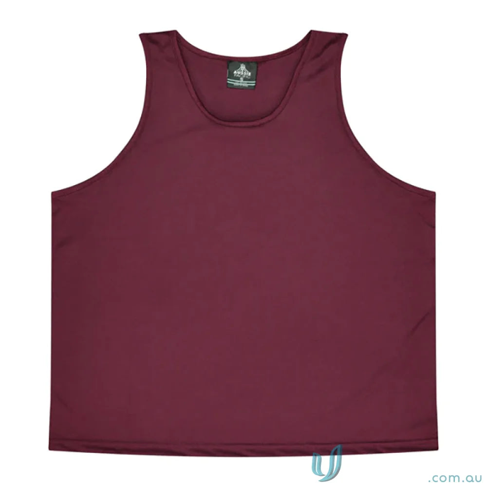 Aussie Pacific 3107 Kids Botany Singlet in Maroon