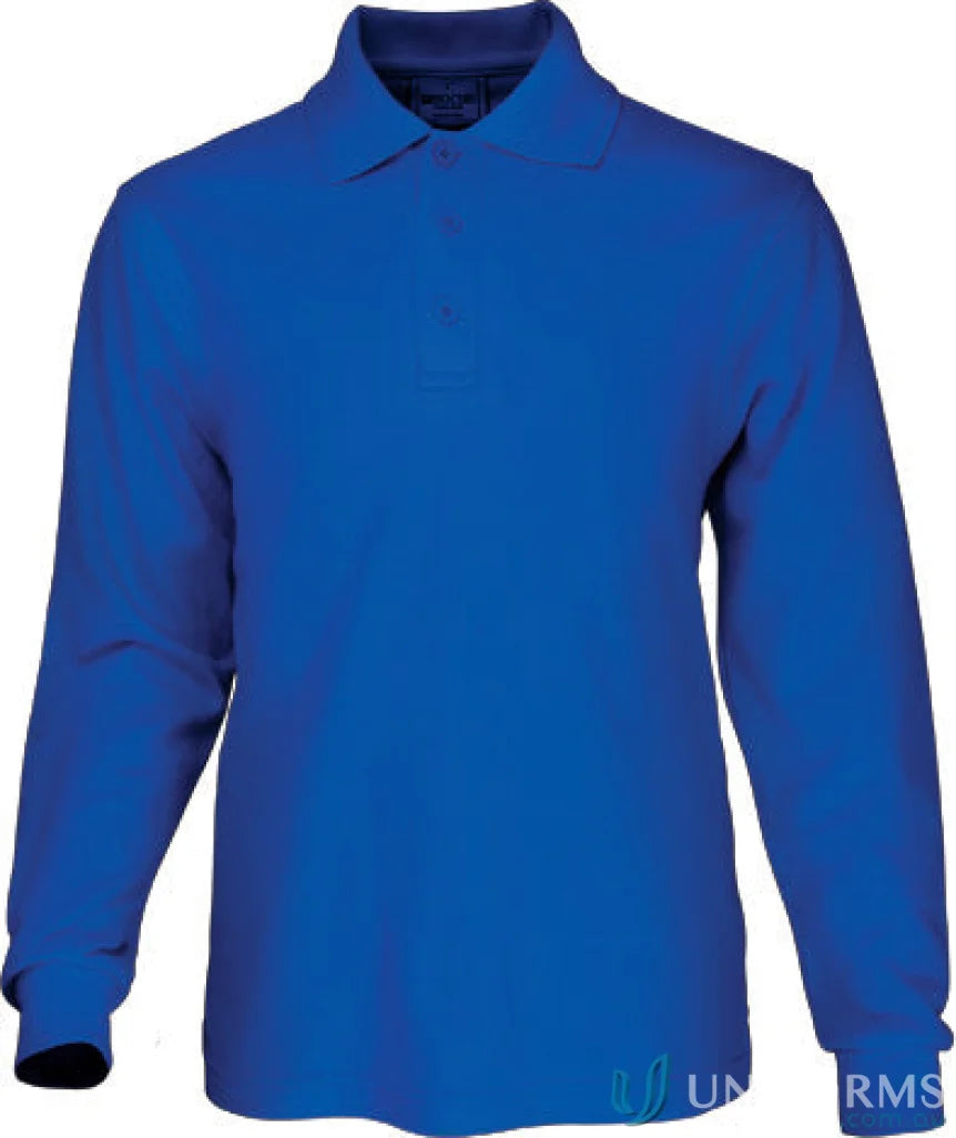 Bocini CP1605 Kids Poly Face Cotton Backing L/S Polo