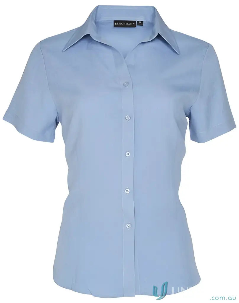 Light blue short-sleeved Winning Spirit Ladies CoolDry Health Shirt for staying cool