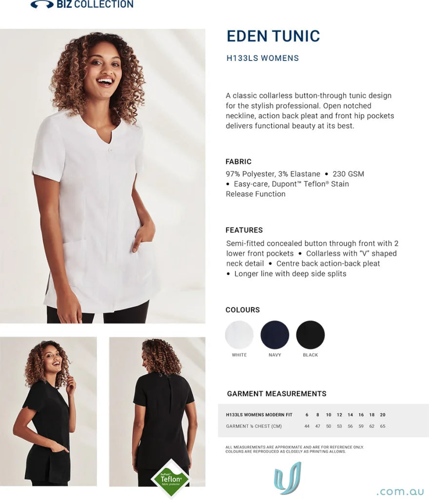 Womens Eden Tunic with Teflon stain release from Biz Collection Womens line