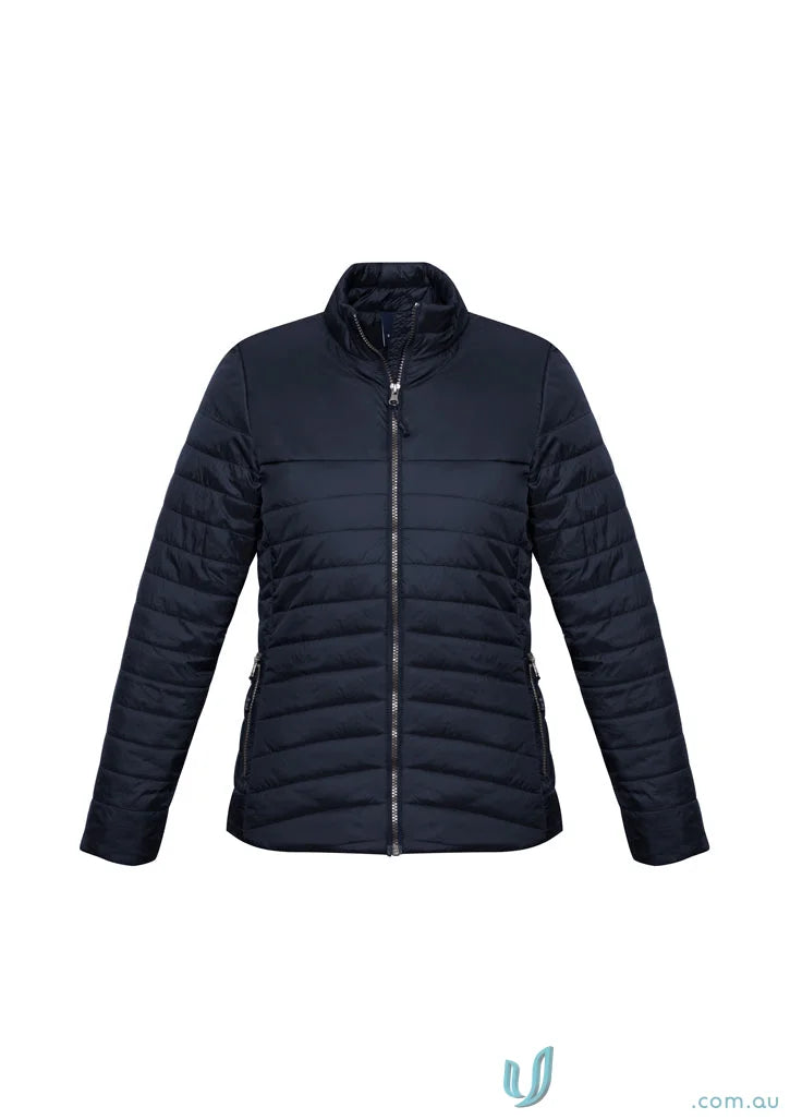 Black quilted puffer jacket from the Biz Collection Womens Expedition Jacket line, j750l jacket
