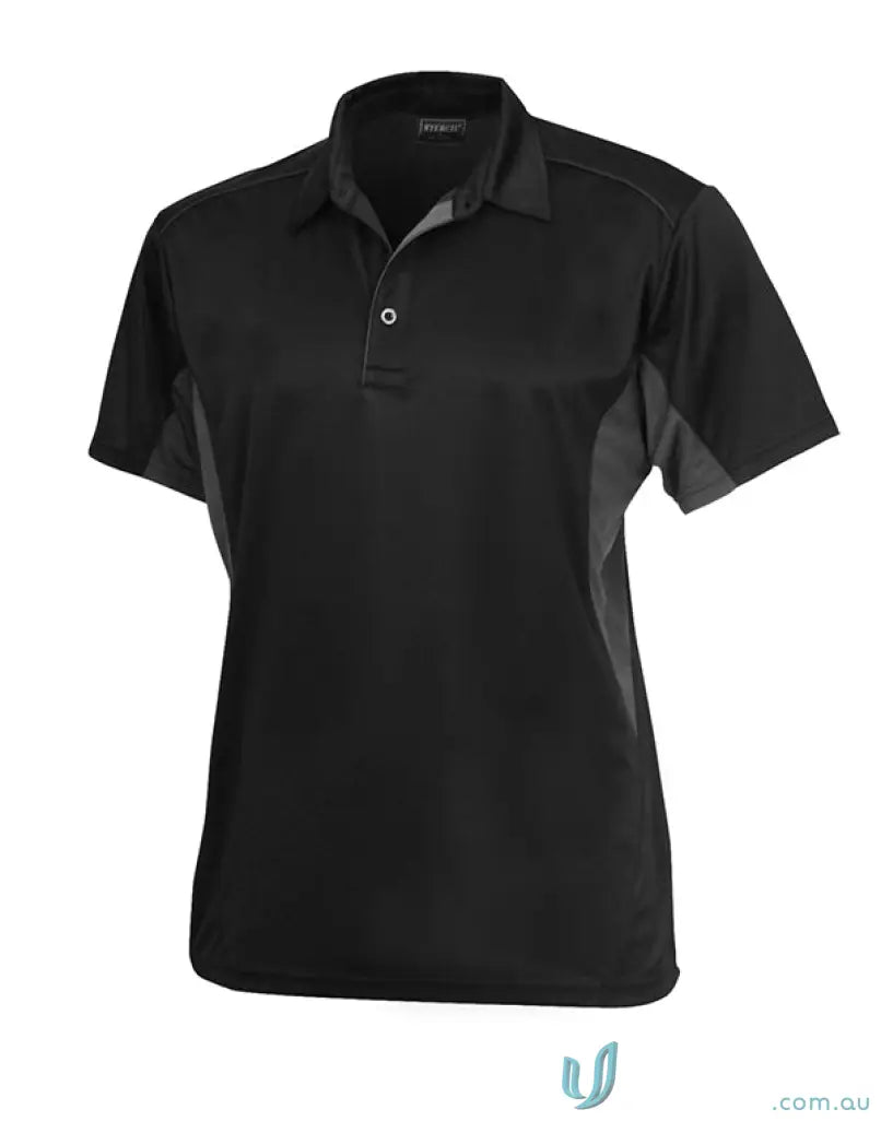 1161-PT 1161-PT-1 Ladies Freshen SS Polo in Black