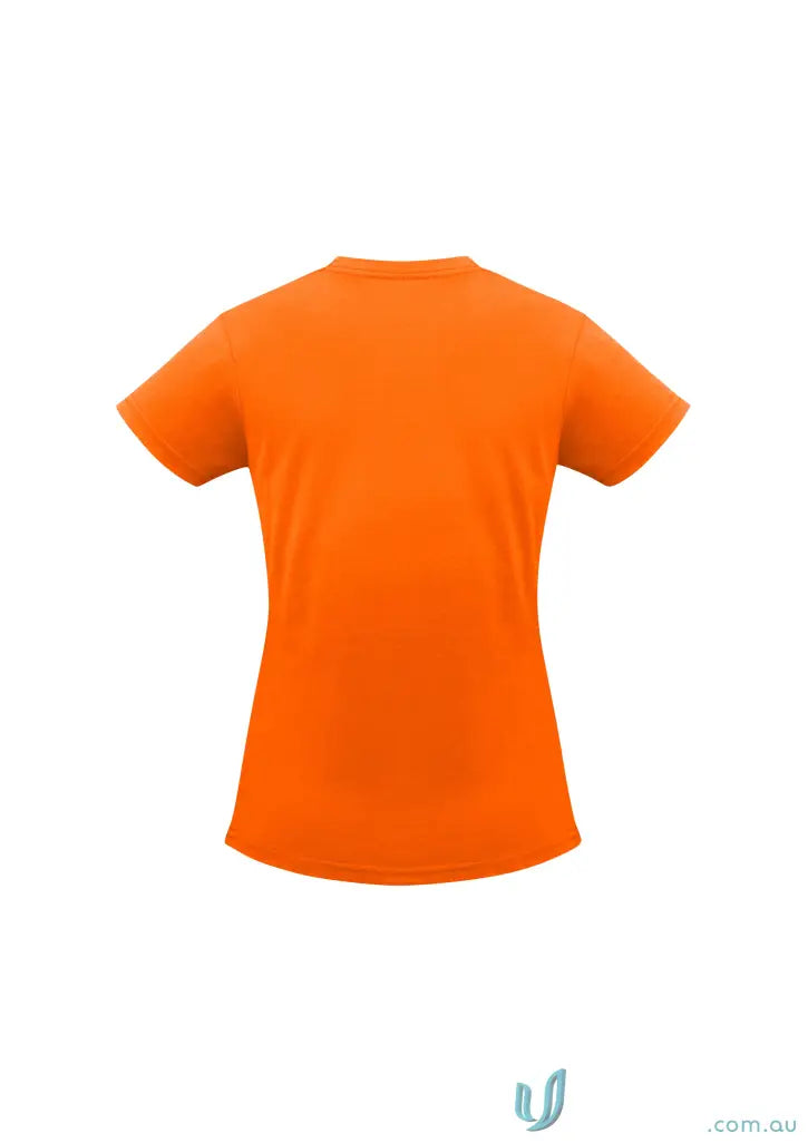 Solid orange Ladies Newport Tee from t10022 Biz Collection, ice short sleeve tee for ladies