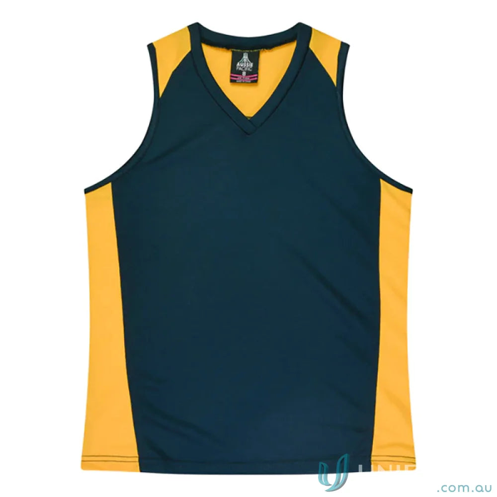 Ladies Premier Singlet with sleeveless v-neck, comfy fabric neck bind for active wear