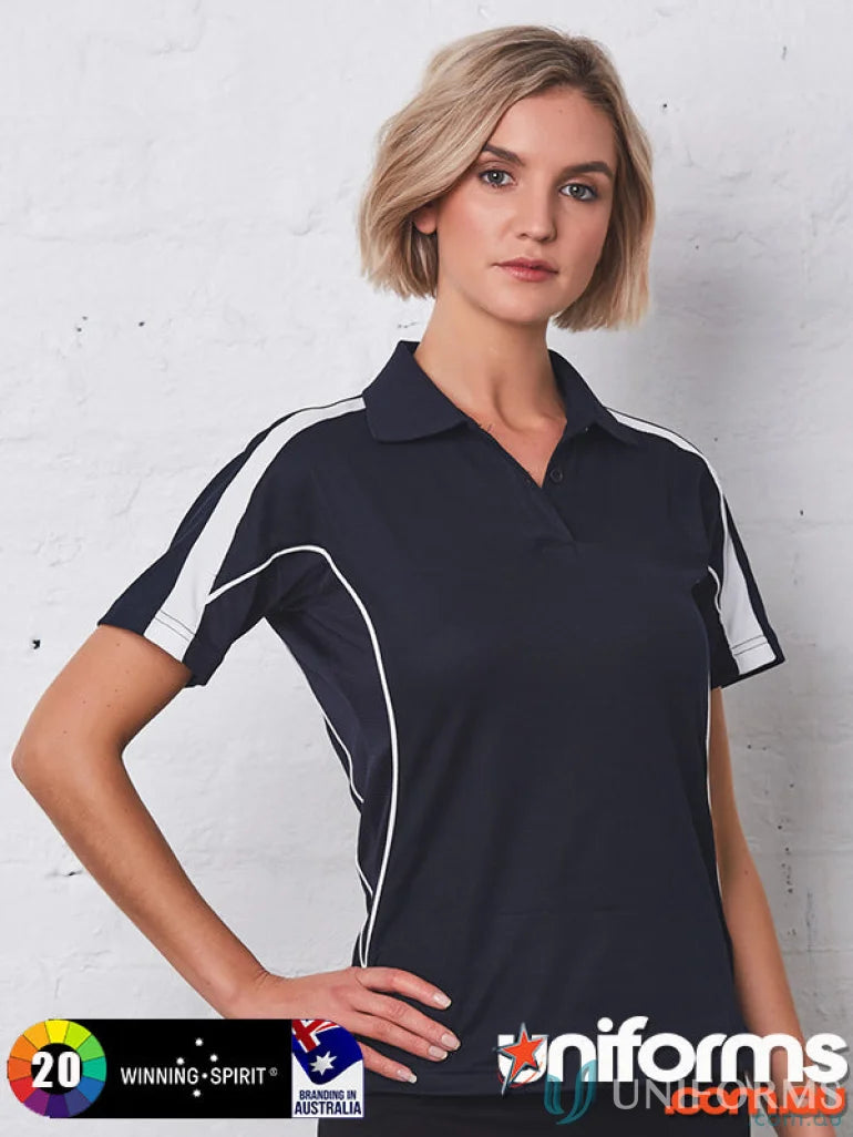 Navy and white Legend Polo short sleeve polo for men, PS53 Legend Mens Truedry style