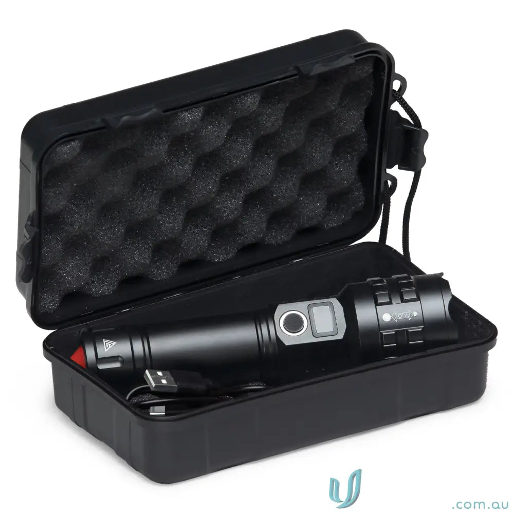 15W LED flashlight IGLPT LuminaPro Torch High‑Power 15W XHP70 LED Flashlight with Adjustable Zoom