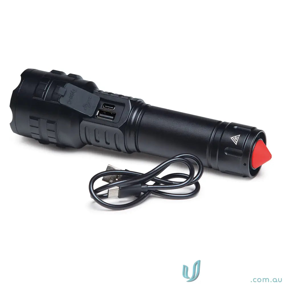 15W LED flashlight IGLPT LuminaPro Torch High‑Power 15W XHP70 LED Flashlight with Adjustable Zoom