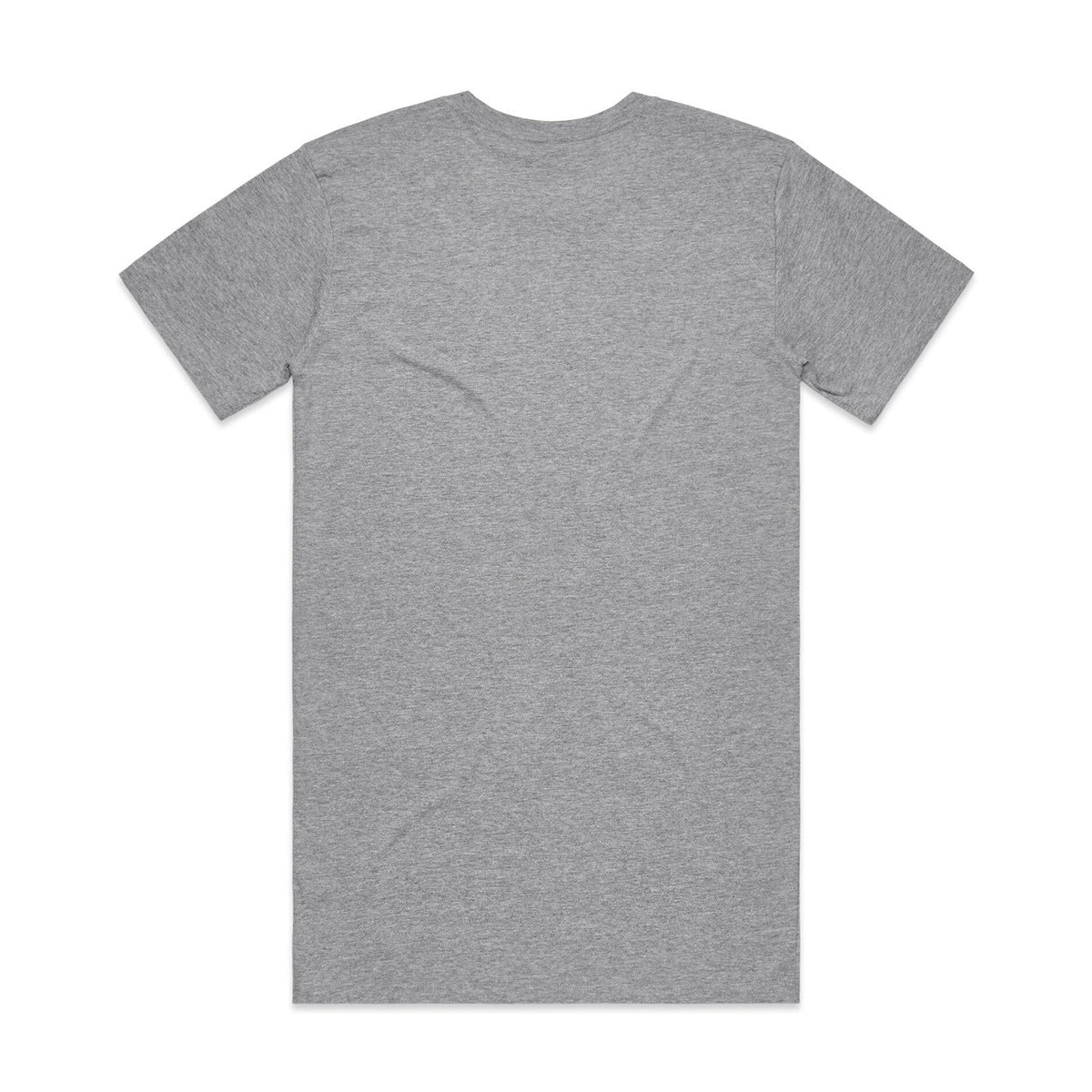 Heather gray crew neck t-shirt with short sleeves and a relaxed fit.