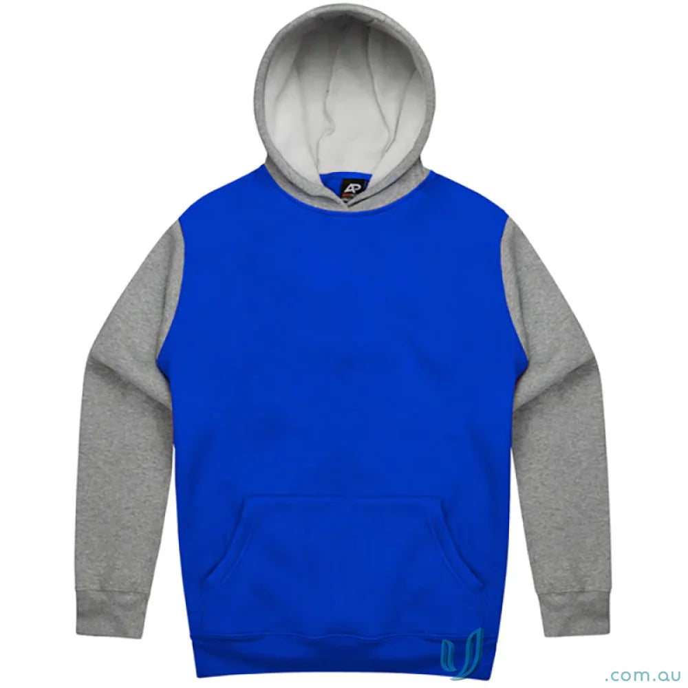 Blue and gray Monash Hoodie in 7XL size, perfect for uniforms and workwear