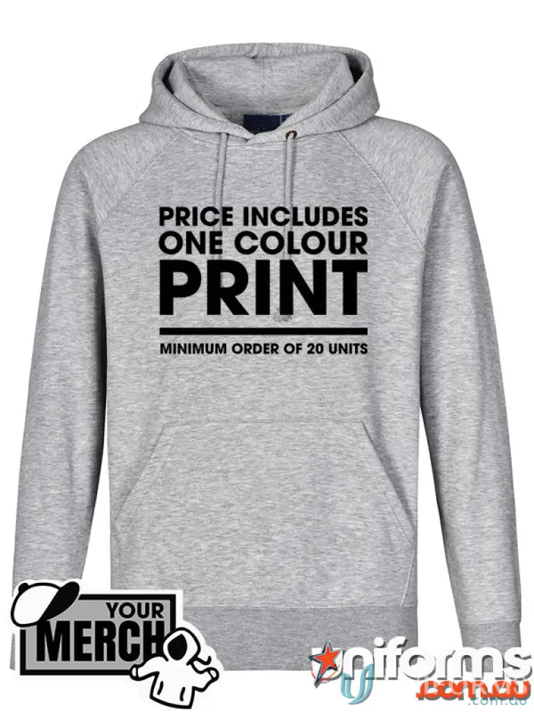 Gray hooded sweatshirt hoodie perfect for youth uniforms and casual workwear