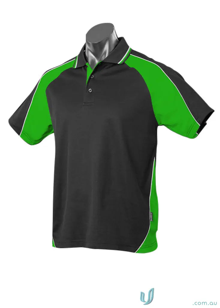 Black and green Panorama Polo shirt perfect for uniforms and workwear