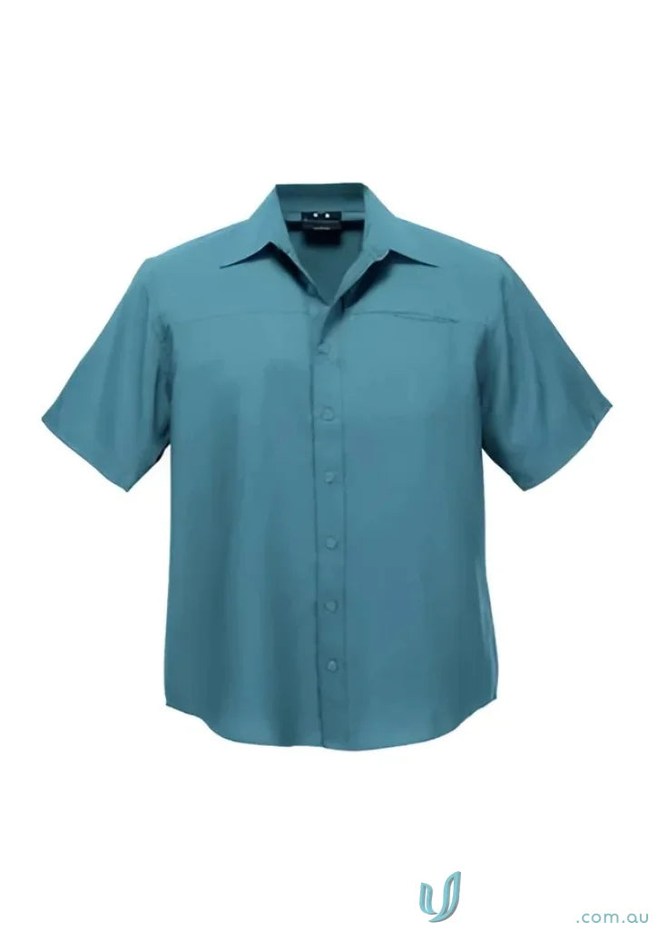 Teal mens Oasis short sleeve shirt displayed in Mens Plain SS Oasis Shirt