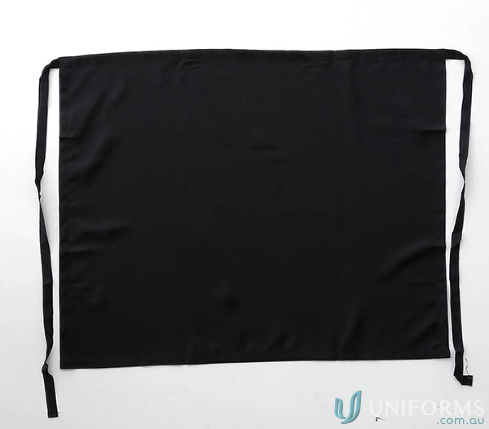 Bocini WA0678 Polyester Drill Half Apron Without Pocket in Black