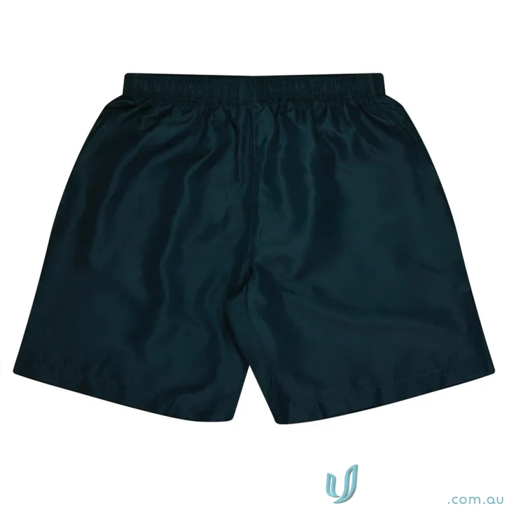 Dark athletic shorts made of polyester pongee for uniforms and workwear needs