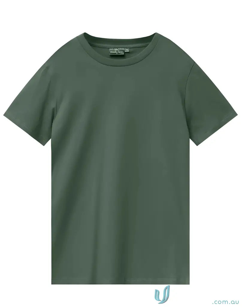 Olive green Brighton Premium Cotton crew neck tee from Winning Spirit Premium Tee collection