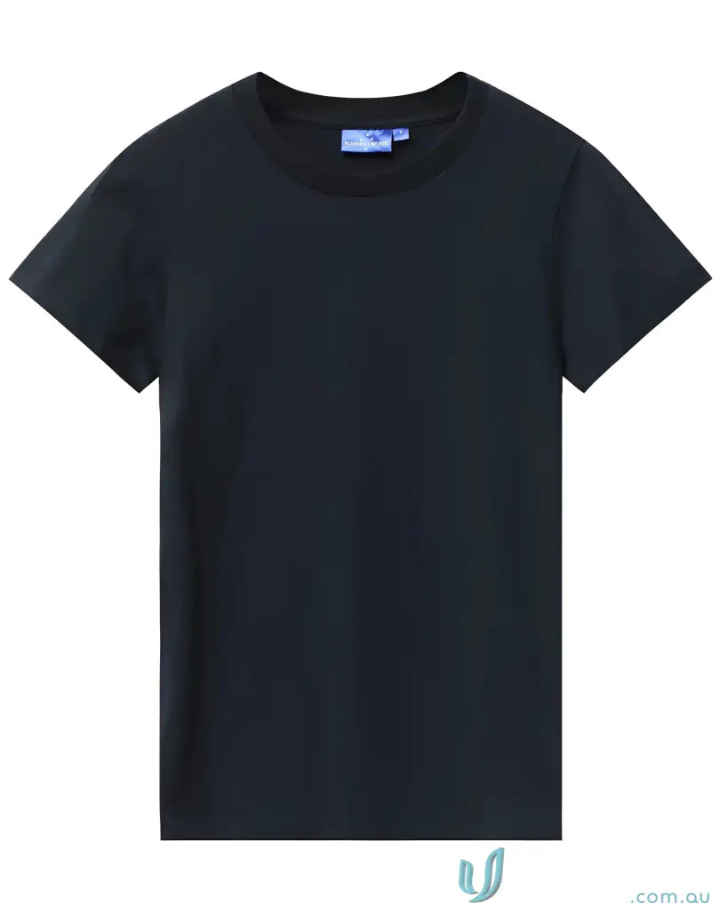 Black crew neck t-shirt from Brighton Premium Cotton, a winning spirit premium tee