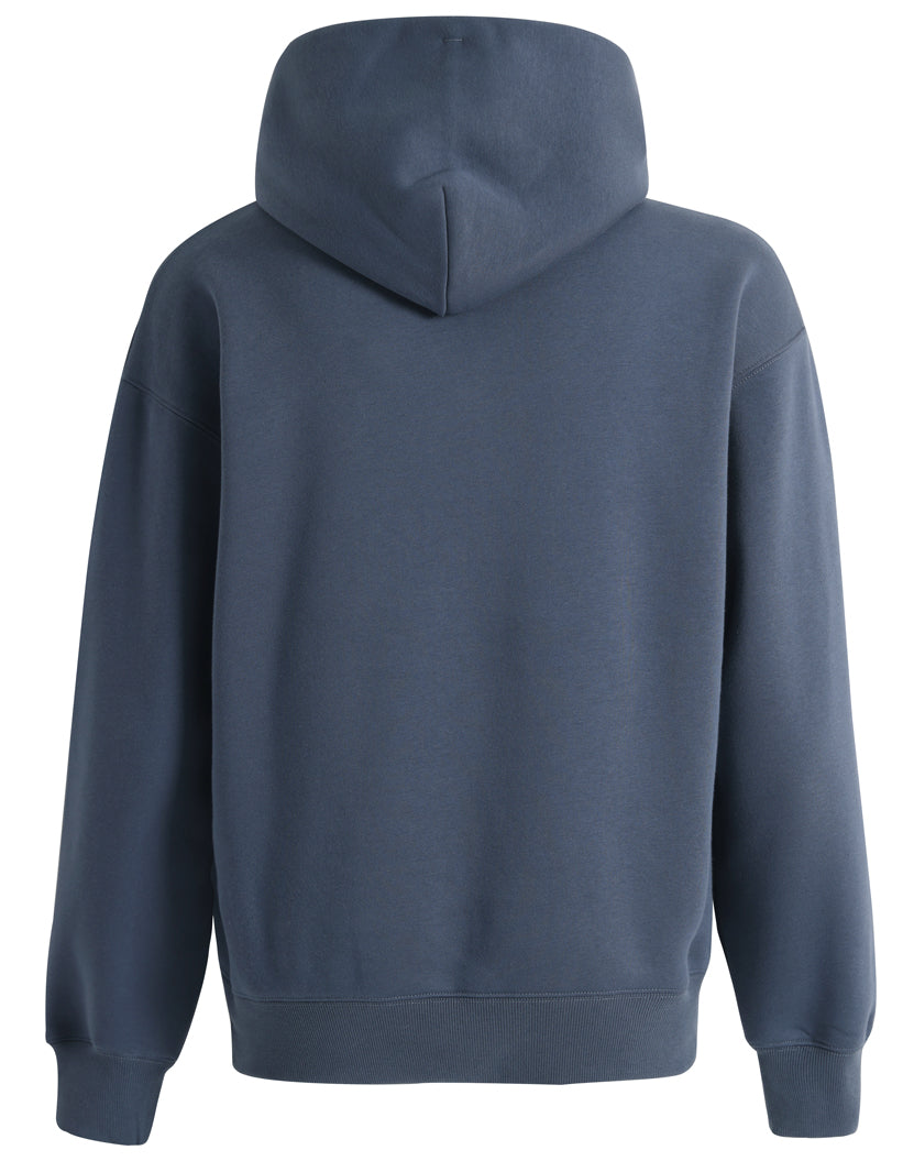 Premium oversized slate hoodie in navy blue with relaxed fit and ribbed cuffs perfect for workwear uniforms