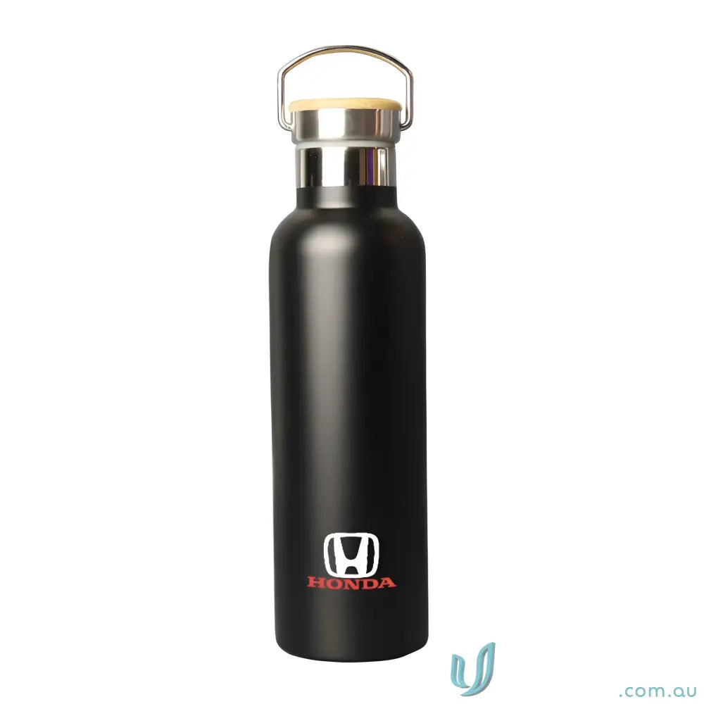 Black Honda Shadow 750ml insulated stainless steel water bottle with twist-off cap