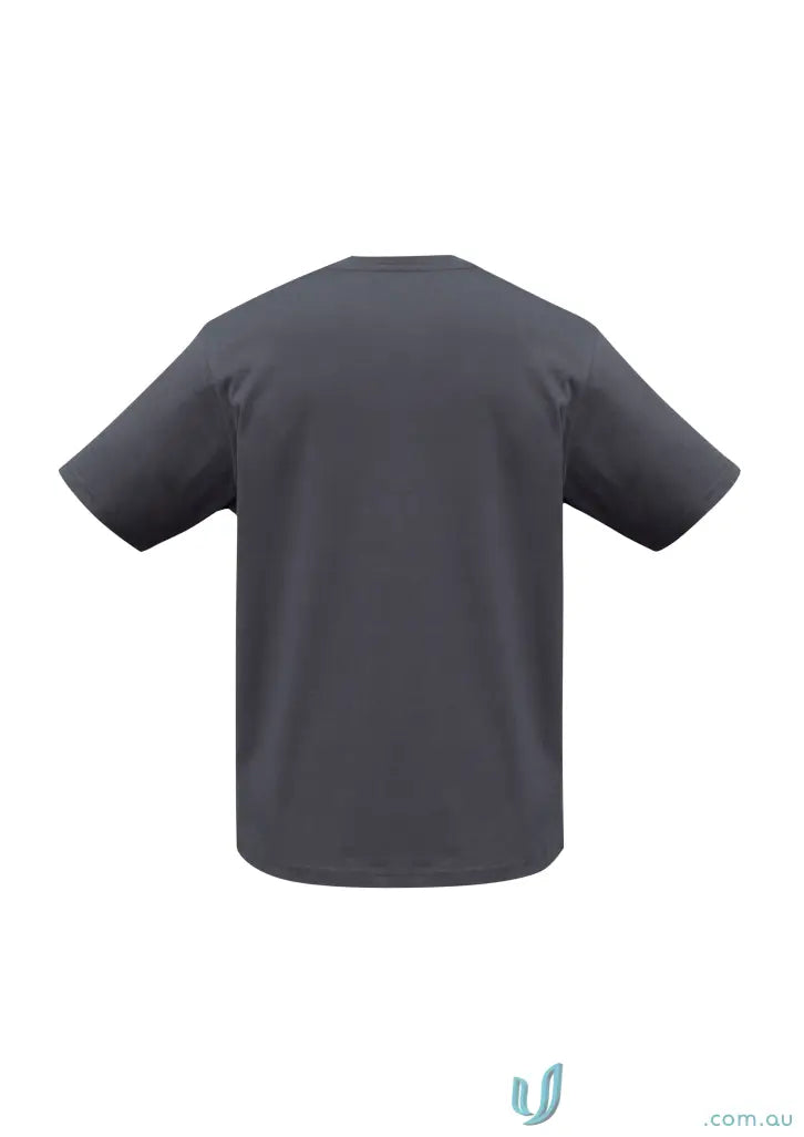 Southport Tee ice short sleeve plain dark gray biz collection mens ice twin needle sleeve